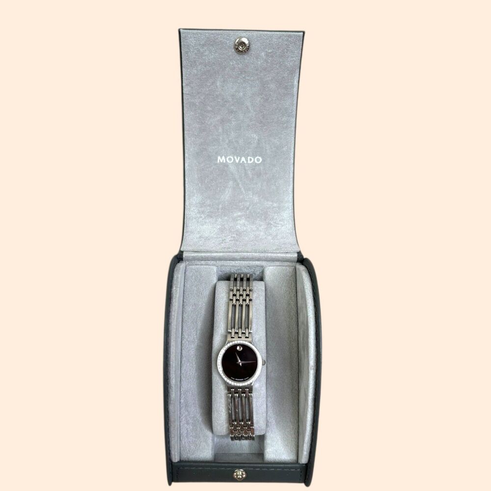 Movado Esperanza Silver Diamond Watch
